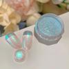 1 borcan Fairy Blue Ice transparent Nail Art pudră lucioasă strălucitoare pigment pentru unghii manichiură Aurora pudră frecare praf