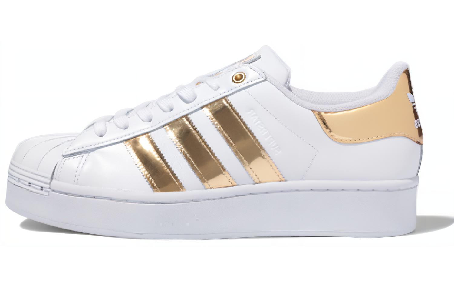 Adidas Wmns Superstar Bold  White Gold Metallic  36