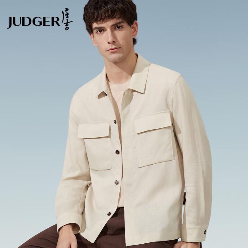 Judger Men s Tencel Linen Blend Workwear Shirt Jacket 2XL