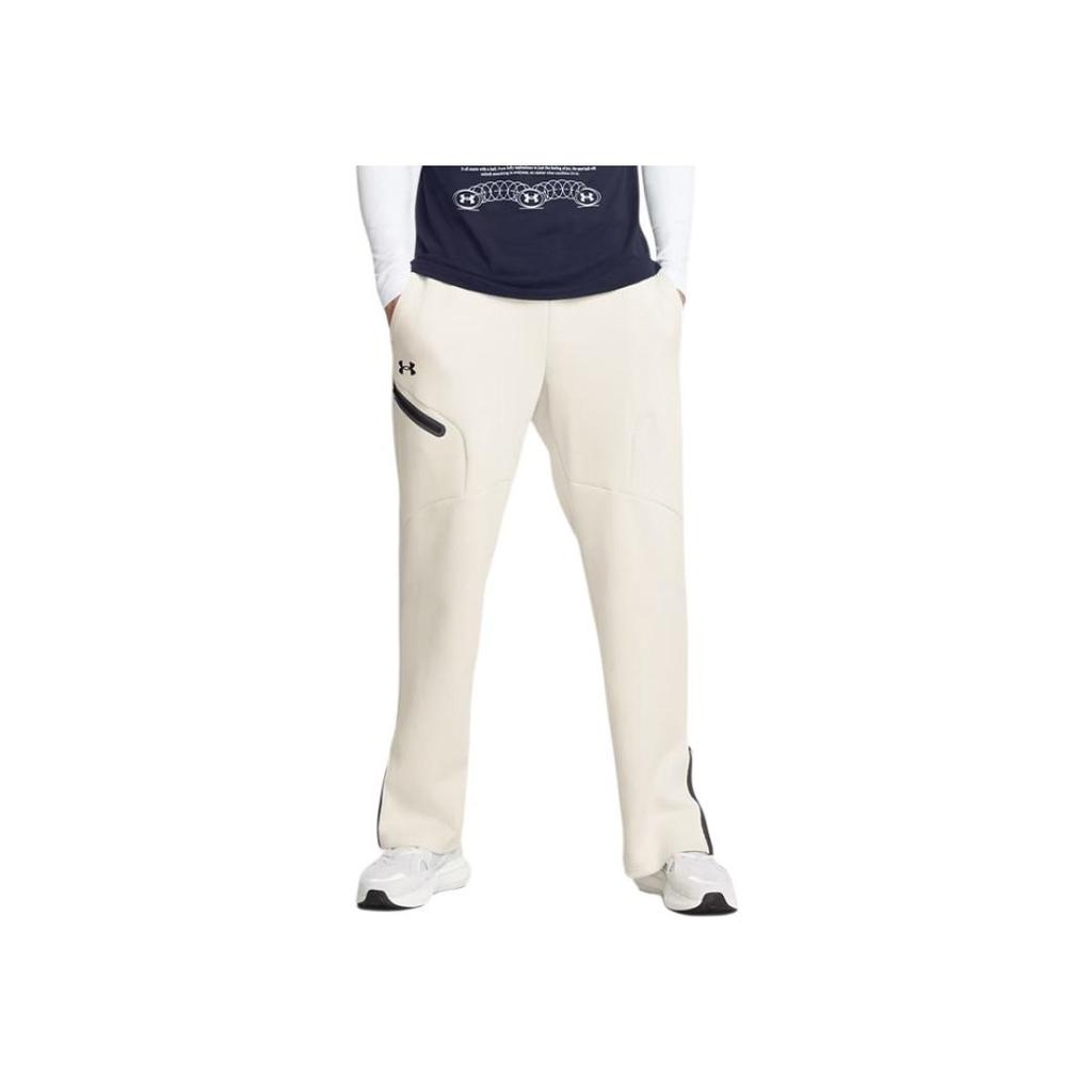 Under Armour Řada Unstoppable Freedom Rychleschnoucí Pohodlné Prodyšné Pletené sportovní kalhoty Pánské kalhoty Béžová 1387778-110