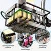 Kitchen Space Aluminum Sink Drain Rack Sponge Storage Faucet Holder Soap Drainer Pan Basket Organizer Bathroom Accessories