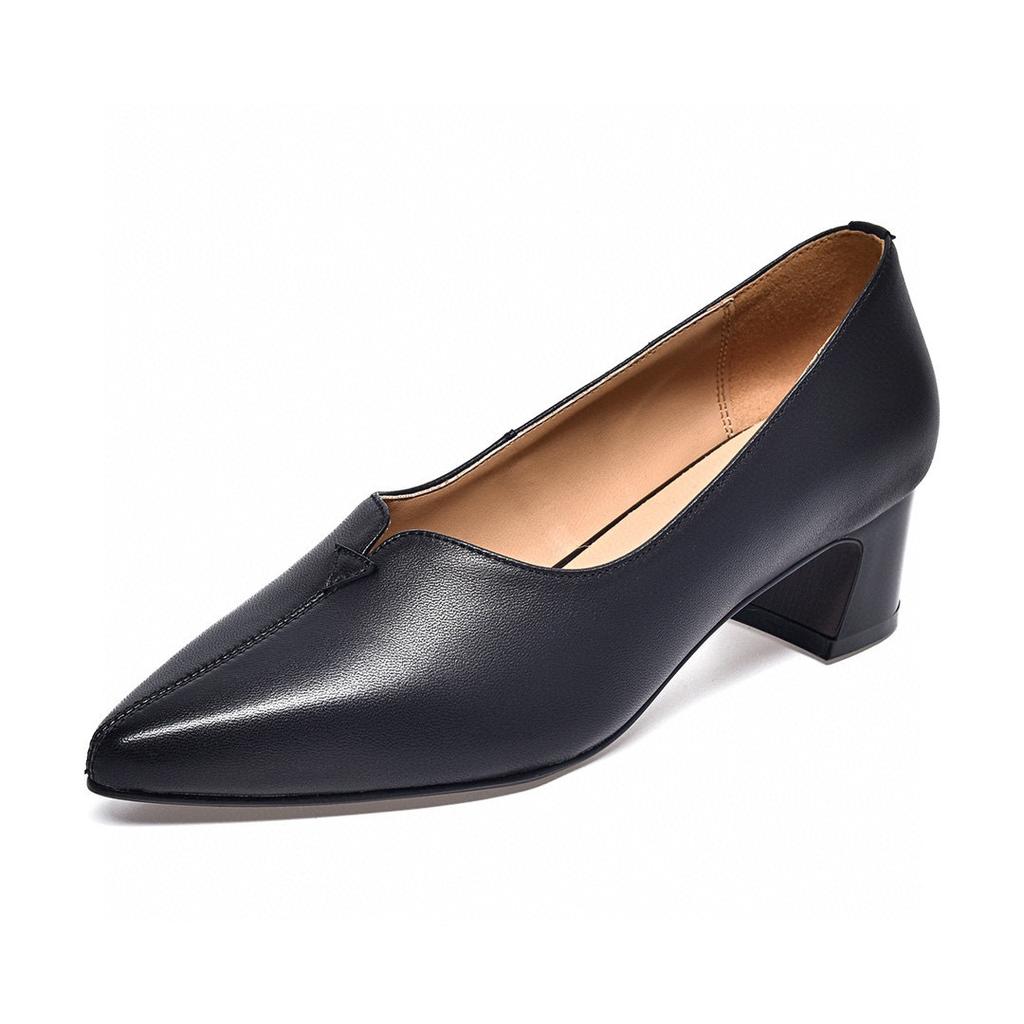 Pointed high heels women's 2025 spring simple temperament sheepskin work shoes professional dress shoes commuting shallow mouth women's single shoes