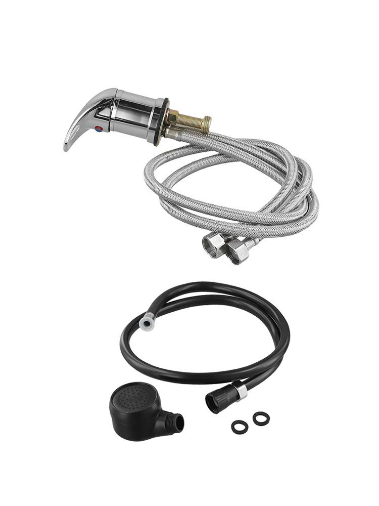 Flexible Spray Hose Salon Equipment Multiple Applications Zinc Alloy Construction Hygienic Shampoo Bowl Faucet