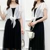 Ruffle Sleeve See-Through Front Lace-up Lady Cover-Up Summer Chiffon Short Jacket Sunscreen Coat Streetwear