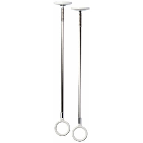 Kawaguchigiken Indoor Clothes Drying Rack, Hosclean SPC-W-2P, White, Set of 2, with Pole Holder