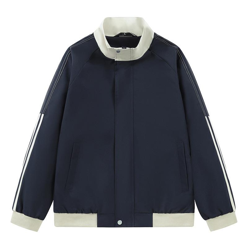 Luźna Kurtka Bomberka Męska Wysokiej Jakości Amerykańska Koszulka Baseballowa Jesień i Zima Retro Kurtka Robocza