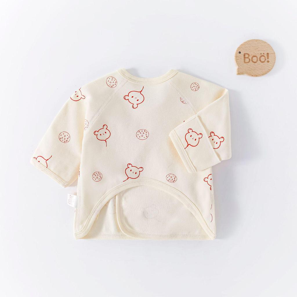 Unisex Newborn Cotton Boneless Half-Back Onesie for Spring, Summer, and Autumn