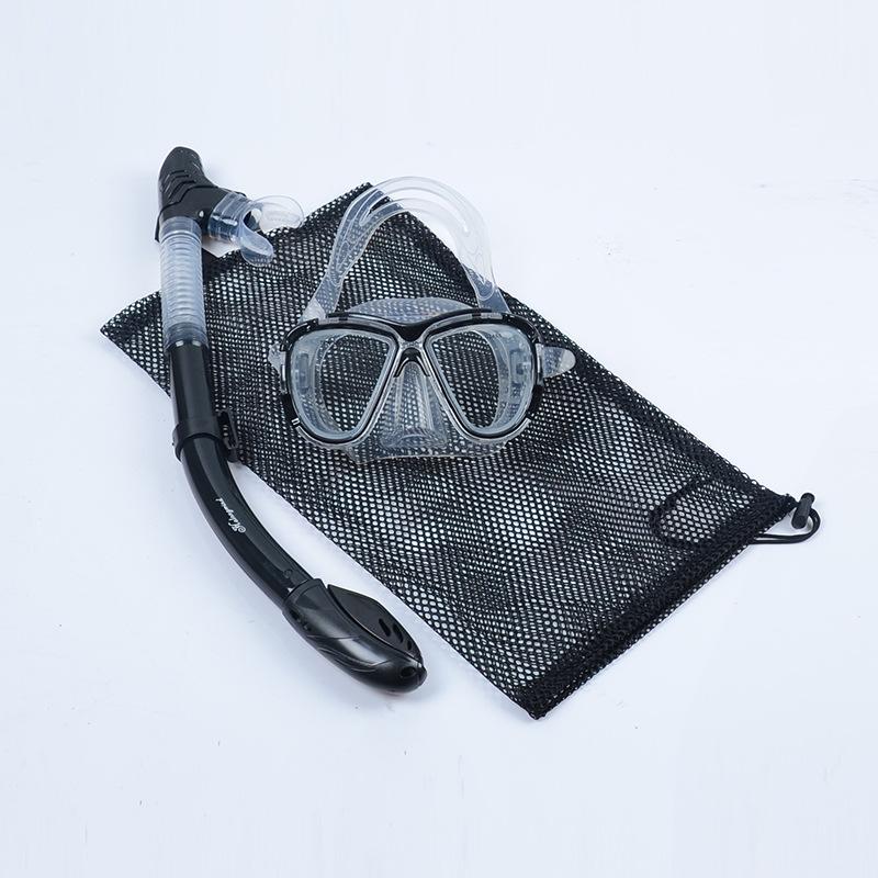 

Diving goggles, snorkeling Sanbao, full dry breathing tube One Size чорний