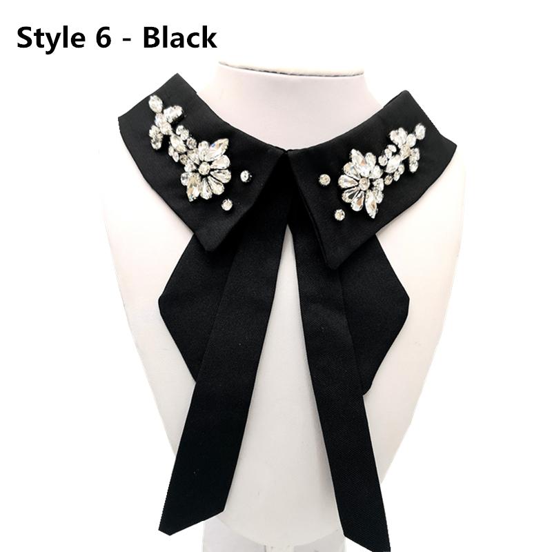 1pcs Fashion Shirt Sewing Lace Sweater Elegant False Collar Wedding Dress Accessories # White & Black