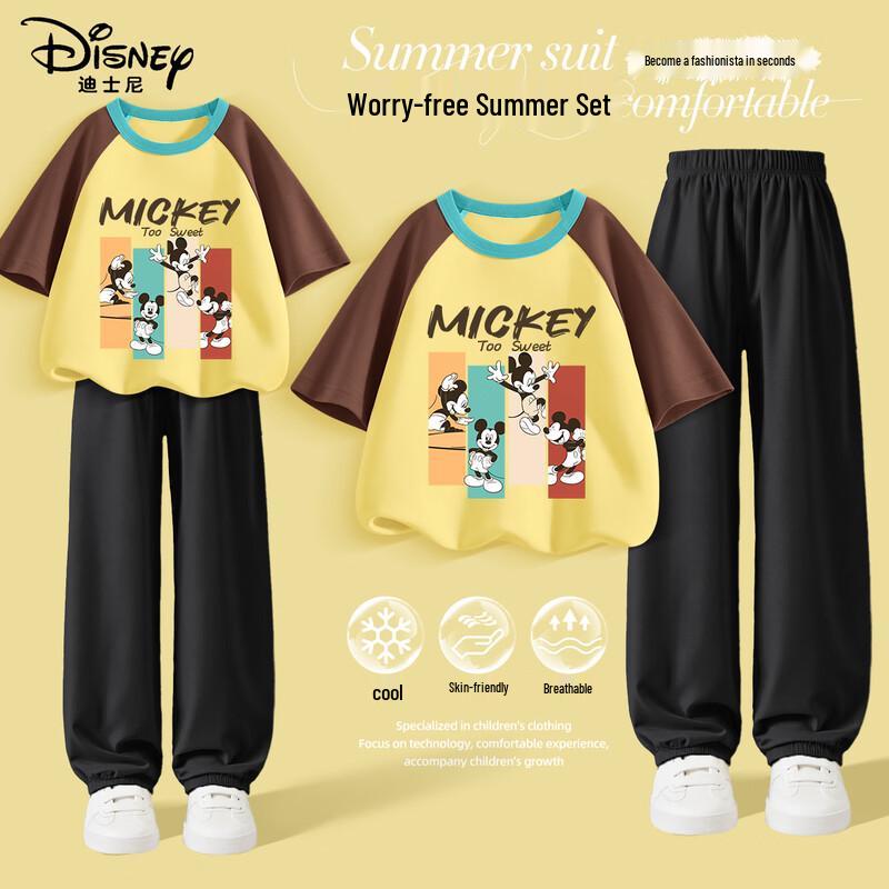 

Хлопковый летний спортивный костюм для детей Disney 150