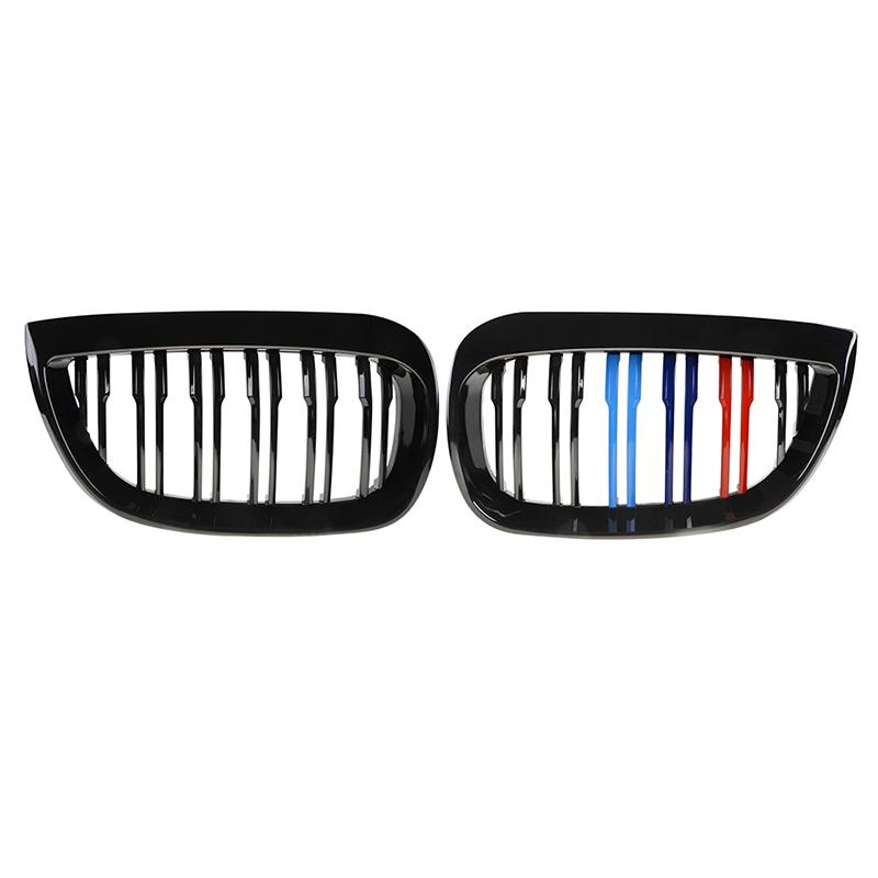 

Решетка для почек, передний бампер, черная решетка радиатора, подходит для BMW E81 E87 1 серии 2004-2007, автомобильные аксессуары M Type2 Dual Bar