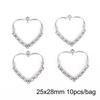 10 stk flere hull sølv sinklegering anheng for smykkekomponenter gjør DIY øredobber halsbånd armbånd