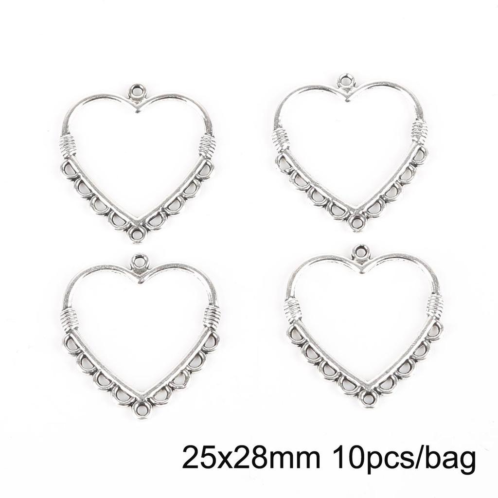 10 stk flere hull sølv sinklegering anheng for smykkekomponenter gjør DIY øredobber halsbånd armbånd