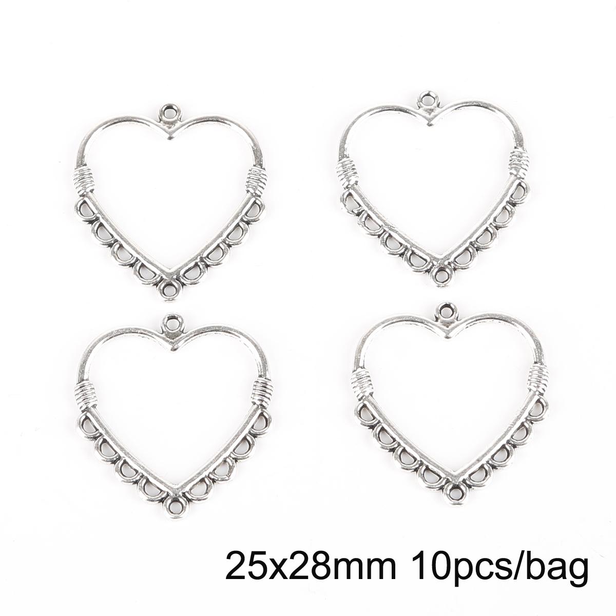 

10 шт. антикварная серебряная веерообразная люстра, очаровательные аксессуары для изготовления ювелирных изделий, сделай сам, ручная работа, ремесло 09 серебряный