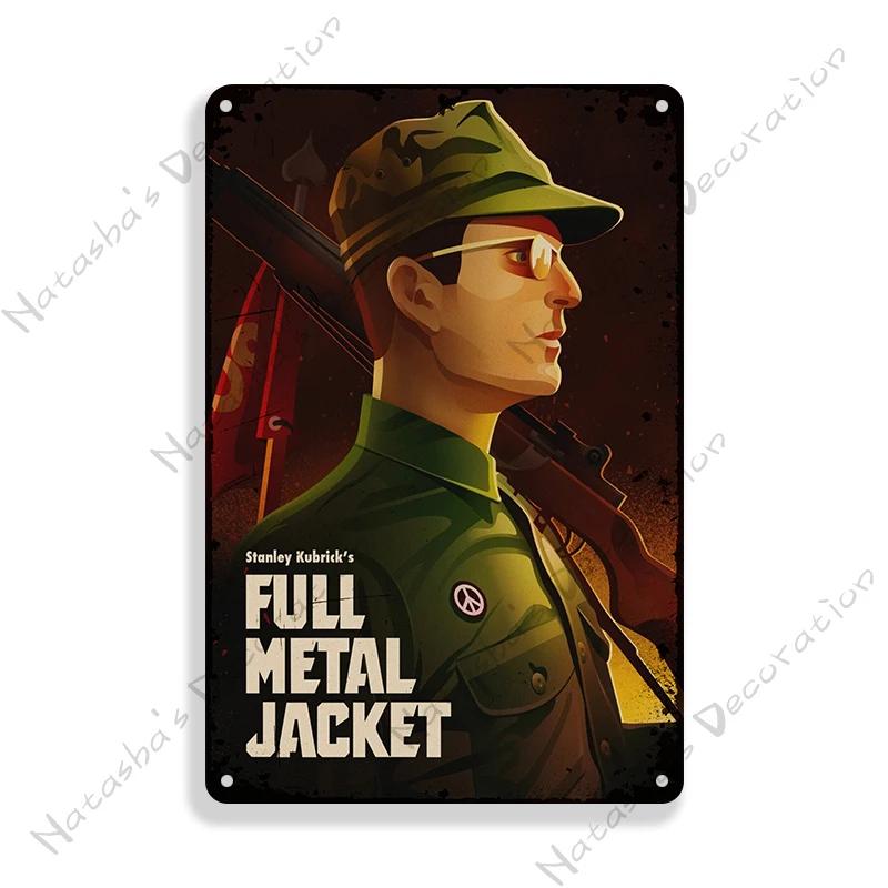 Classic Movie Metal Poster Full Metal Jacket Wall Decor Metal Tin Sign Vintage Wall Plate Retro  Plaque Industrial Decor