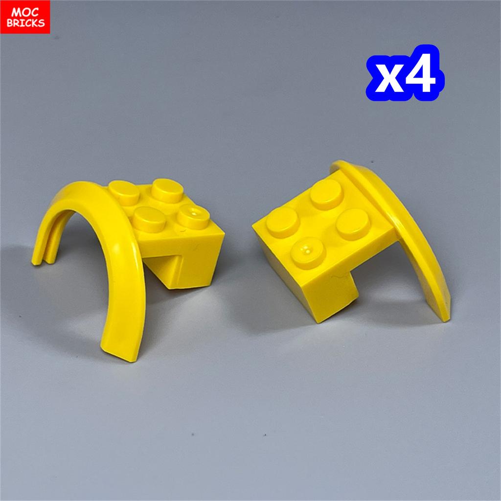 Non-Toxic Moc Bricks 50745 Mudguard 4 X 2 1/2 X 1 2/3 With Arch Round Vehicle Car Accessories Assembled Building Blocks Toys Kids Dolls