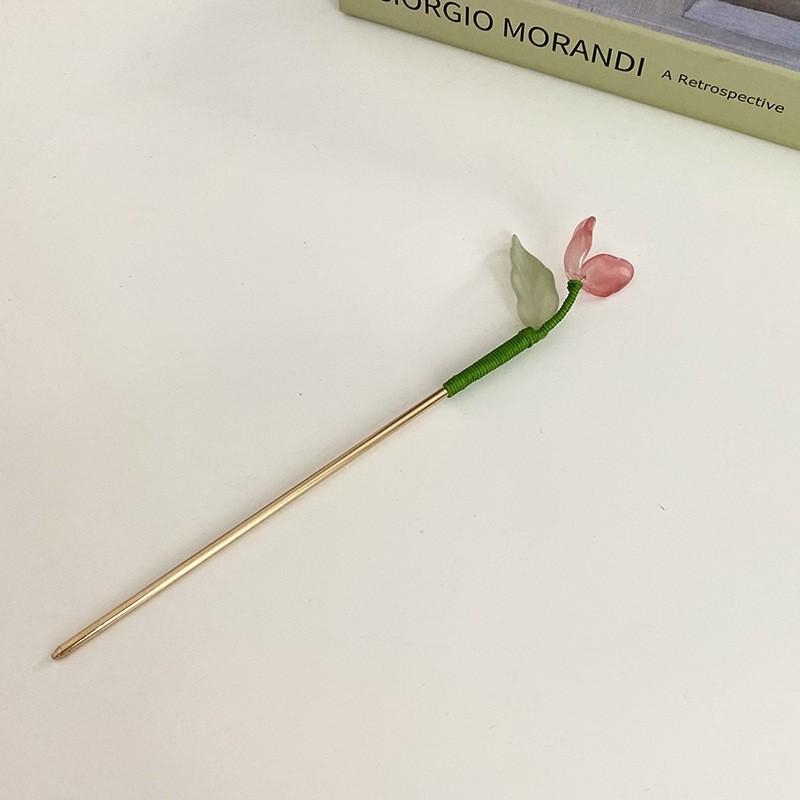 New Chinese Style Butterfly Flower Bead Tassel Hairpin, Chinese Style High-End Hairpin, Hanfu Versatile Hairpin, Hair Accessory for Women