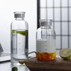 300/500/750ml Pipetli Büyük Cam Su Şişesi 2 Kapaklı Şeffaf Kawaii İçme Şişesi Sızdırmaz Buzlu Kahve Bardağı Kadın Kız için