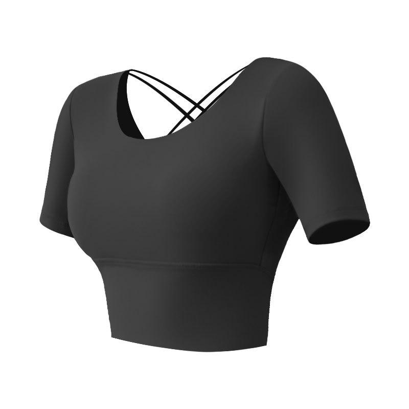 Introducing the Nude Shockproof Sports Bra for Women: Skin-Friendly, Beautiful Back Design - Perfect for Running, Fitness, and Yoga.