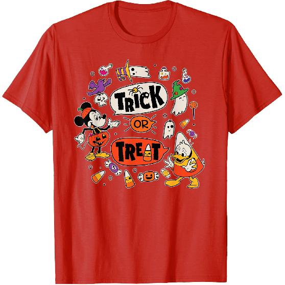 Disney Mickey Mouse Donald Duck Trick or Treat Halloween T-Shirt