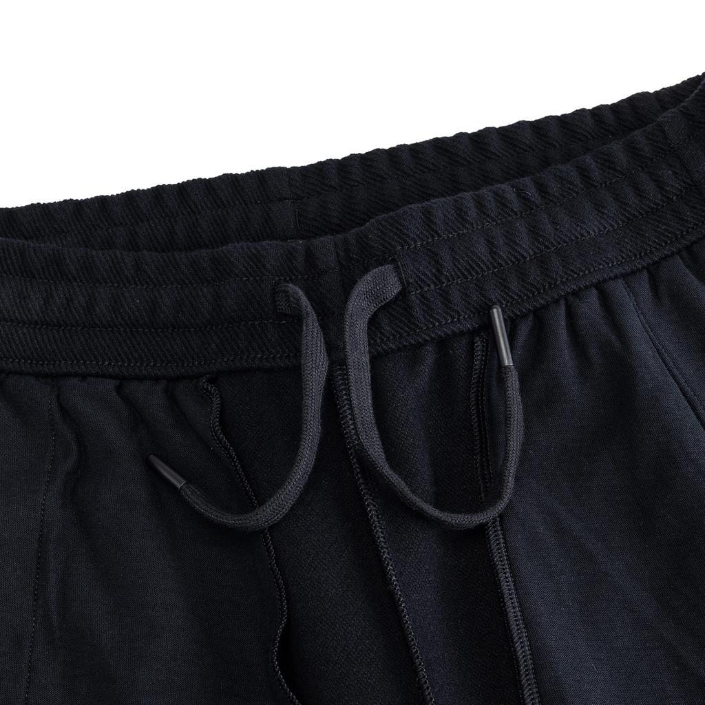 Anta Casual Fashion Versatile Trendy Loose Wide Leg Straight Knit Sports Pants Women bottoms Basic-Black 162618303N-2