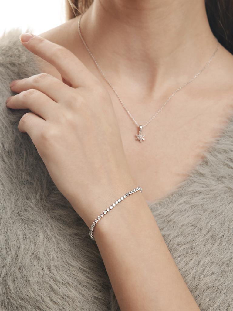 Ellejewelry Shine Square Tennis Bracelet Elbrbb097
