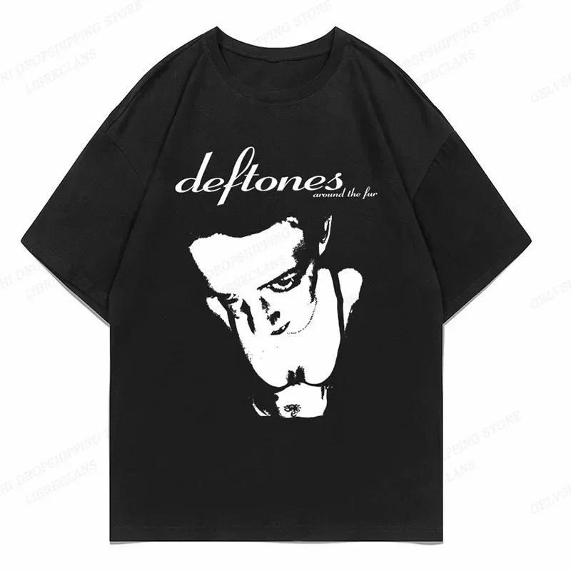 Dámské tričko Deftones Roztomilé Trendy Tričko s potiskem Tričko Černé Tričko Dámské Letní Tričko 90. léta Dívčí tričko s grafikou Dámské Roztomilé topy Tričko