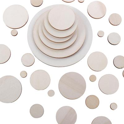 Circles Kids Round Wedding Wooden DIY Crafts Painting Toys Ornament Decor Wood Craft Wood Slices