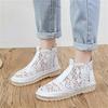 Women's Breathable Mesh Summer Shoes Lace Walking Shallow Solid Non Slip Casual Boots 35-40 Knit Boot Lace Shoes