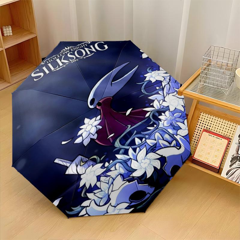 Hollow Knight Windproof Auto 8 Rib Folding Umbrella Portable Outdoor Parasol