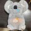 HOMZY Plush Koala Children's Sleep Doll and Music Light 5 Mode Ear-moving Baby Soothing Plush Doll Rhythmic Breathing Sleep Companion
