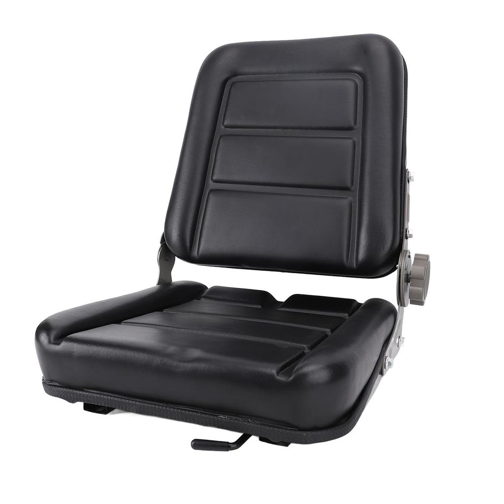 Forklift Seat PU Leather Comfortable Seat Universal for Tractor Tricycle Agricultural Mechanical Vehicle Hand Twist