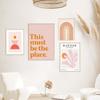 Matisse Pink Orange Wall Art Canvas Painting Boho Nordic Plants Leaves Posters and Prints For Living Room Home Decor