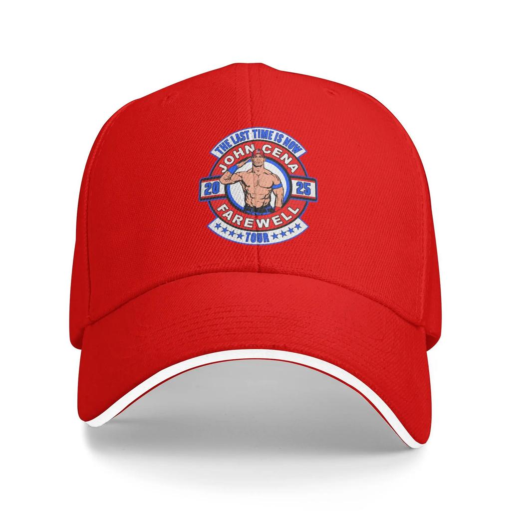 Baseballové čepice s potiskem Johna Ceny Ležérní kšiltovky na rozlučkové turné Wrestlingové sendvičové klobouky Unisex Dámské Nastavitelné kšiltovky Čepice Sportovní Kšiltovka Trucker