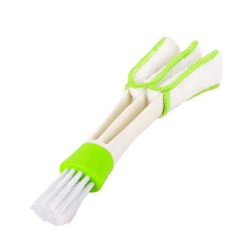 Car Interior Cleaning Brush Double Head Brushes Car Air Vent Dashboard Blinds Keyboard Dust Removal Brush Auto Cleaning Tools