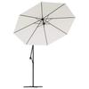 Vidaxl Replacement Garden Umbrella Cover, Sand White, 300 Cm