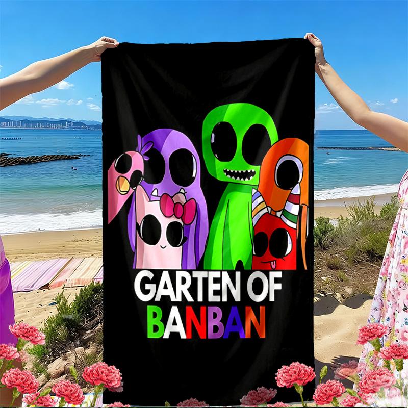 Game Rainbow Friends Print Beach Towel, Versatile Lightweight Absorbent Beach Towel for Pool Surf Yoga Bathroom, Perfect Birthday Holiday Gift