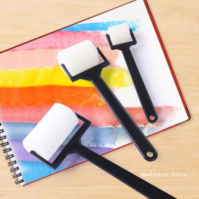 3pcs Set White Sponge Brush Foam Painting Roller Brush For Children Draw Craft Tool Decorative Supplies Craft Tool
