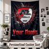 Wall Hanging Tapestry With Custom Name & Text, AZ Alkmaar Decorative Tapestry For Bedroom