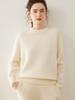 Women's Casual Round Neck Cashmere Knit Sweater - Thickened Double-Strand, Versatile and Loose Fit