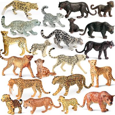 Oenux Afrikanische Wildtiere Simulation Wilder Gepard Schneeleopard Jaguar Actionfigur Figuren PVC Modell Pädagogisches Kinderspielzeug