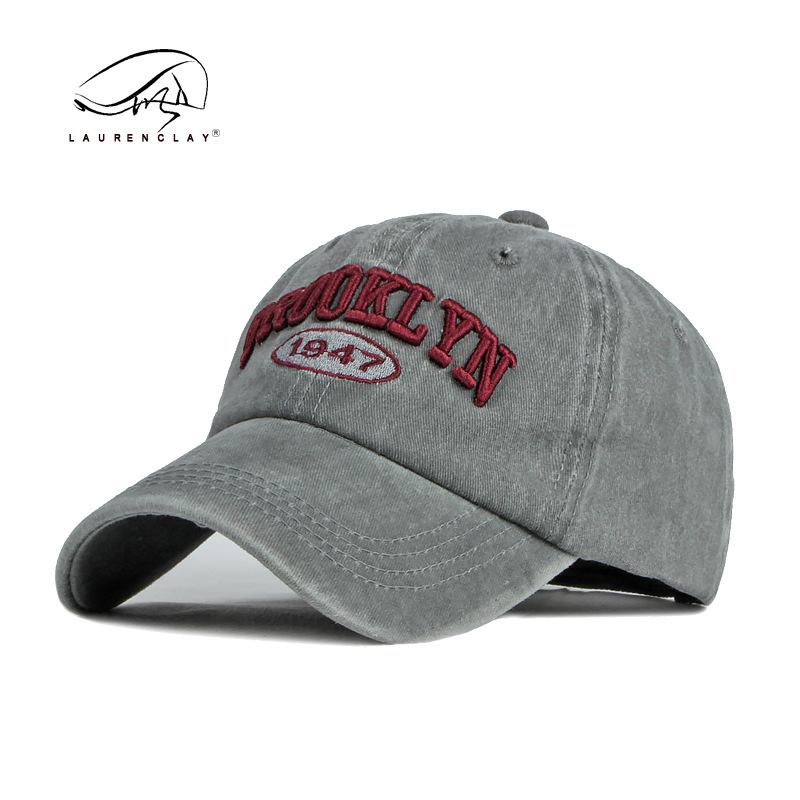 Washed and old cotton cap men and women spring and summer sunscreen sunshade three-dimensional embroidery letter baseball cap