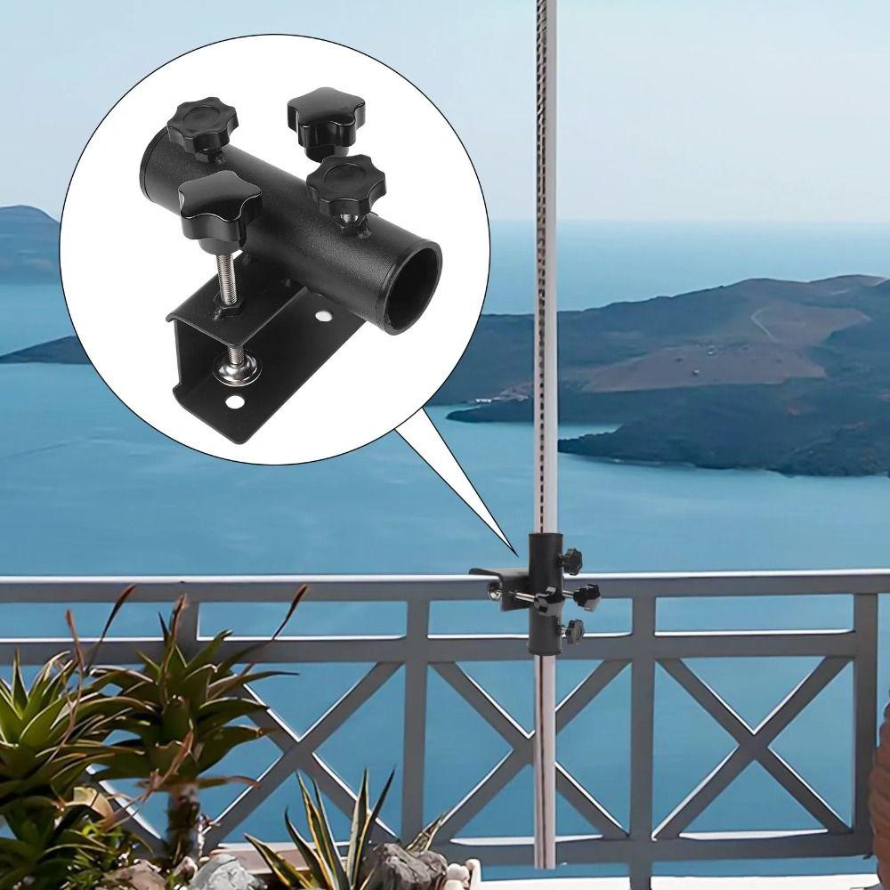 Flexible Balcony Umbrella Holder Adjustable Patio Umbrella Mount Garden Bracket  Beach Setting