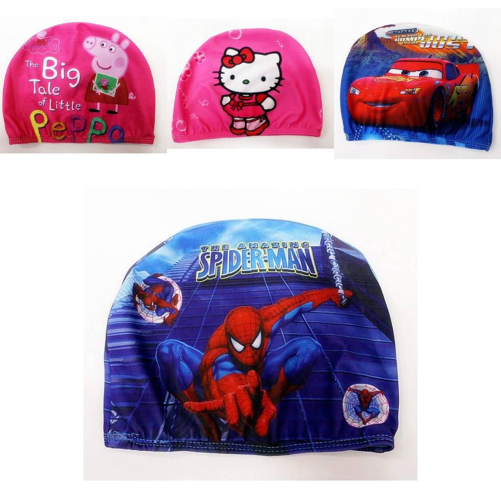 Wholesale Children's Cartoon Swim Cap Boys Girls Baby Colorful Polyester Cute Fashion Cartoon Comfortable Swimming Hat