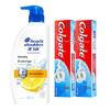Colgate Anti-Cavity Whitening Toothpaste & Anti-Dandruff Shampoo Family Set