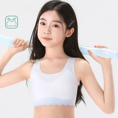 Sweet Soft Comfortable Racerback Training Vest for Growing School Girls Thin Lightweight Breathable Daily Developmental Undergarment