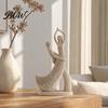 Modern Resin Ornament for Living Room Abstract Couple Sculpture Ornament, Sandstone Style Statue, Romantic Symbolic Gift Embracing Figure Home
