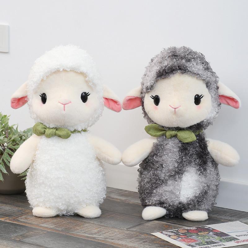 Cartoon Style Sheep Stuffed Toy With Comfortable Filling For Kids Bedroom