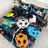 3-teiliges Crazy Football 3D-Druck Bettwäscheset Gemütliche Bequeme Bettbezug King Queen Twin Größe Geburtstagsgeschenk Schlafzimmerdekoration
