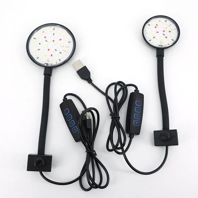 5V USB Aquarium Mini LED Vollspektrum blaue Lampe Aquarium Clip Licht Dekor Wasserpflanze wachsen Mehrere Modi Dimmbare Beleuchtung